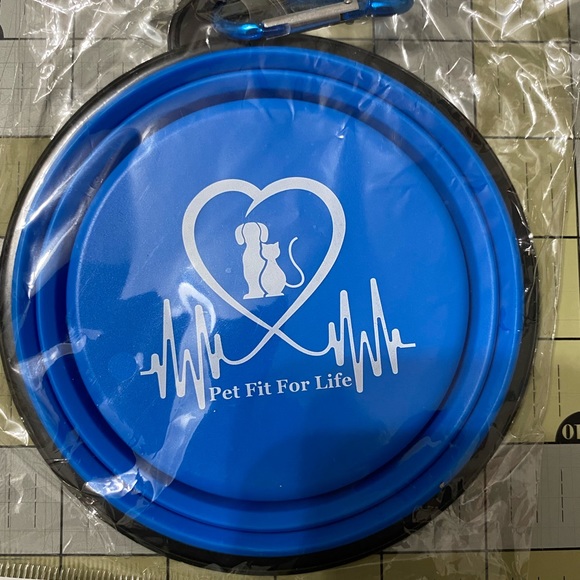 Other - 🥇HP 🥇NEW Pet for Life Collapsible Drinking Bowl for Pets with Spring Link Blue